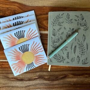 Greeting Cards Blank Cards for Friends Encouragement Boho Yellow Sun